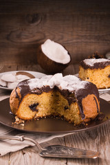 Chocolate coconut cake.