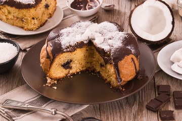 Chocolate coconut cake.