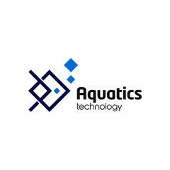 Aquatic and water technology logo concept