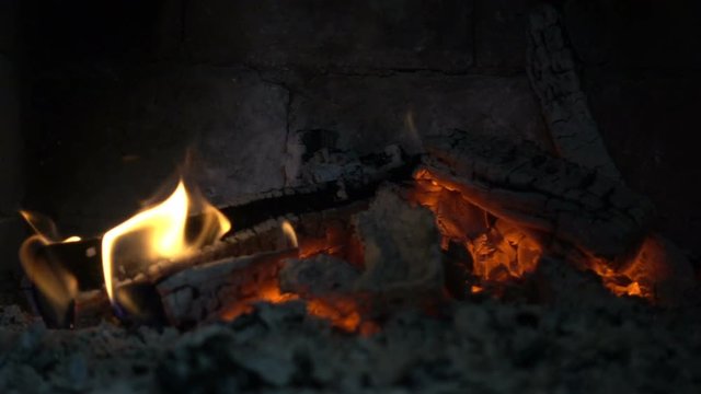 Chimney fire close up