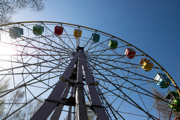 old ferris wheel in the park