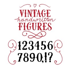 Vintage  vector figures
