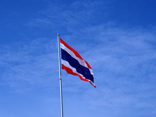 National flag blue sky background 