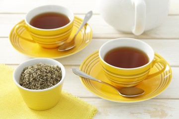 Obraz na płótnie Canvas Goldenrut tea (Solidago virgaurea)