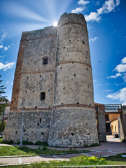 Fototapeta na wymiar Torre Galea, XV century, part of the coastal defense system against the Saracen pirates, Calabria, Italy.