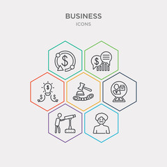 simple set of fat man with hat and moustache, man looking, businessman inside a ball, punishment icons, contains such as icons ideas to earn money, speech bubbles with dollar, dollar and more. 64x64