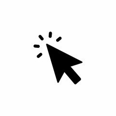 Cursor click icon, Cursor click symbol vector. Cursor Pointer Icon Vector.