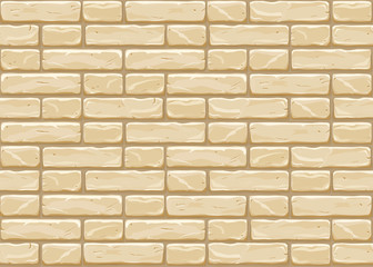 Vector cartoon yellow bricks pattern for tiling fill