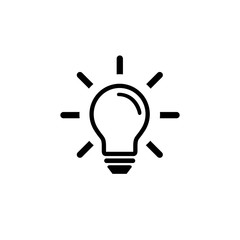 Light Bulb line icon, lamp symbol icon vector