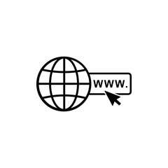 Internet icon, Go to web icon symbol vector. web icon vector