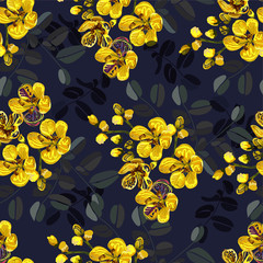 Flower seamless pattern - vector