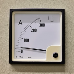 Analog Current Load Indicator on Switchgear.