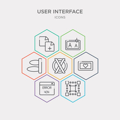 simple set of enlarge, error page, favorites button, forbbiden icons, contains such as icons horizontal alignment, lowercase, new file and more. 64x64 pixel perfect. infographics vector