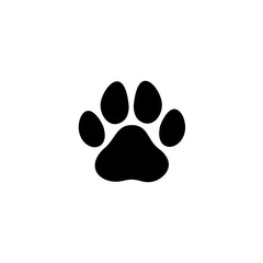 Paw icon vector. Paw Print Symbol vector