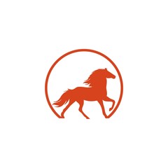 Horse Icon, Silhouette logo