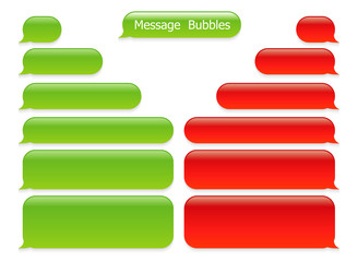 Smartphone SMS chat bubbles set. Vector