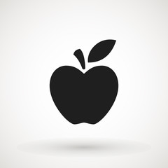 Apple fruit icon. Organic nutrition healthy food. Hand draw illustration. Apple Isolated on white background. - Vector.