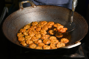 Fried fish cake, street food, Thailand