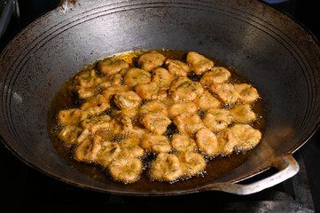 Fried fish cake, street food, Thailand