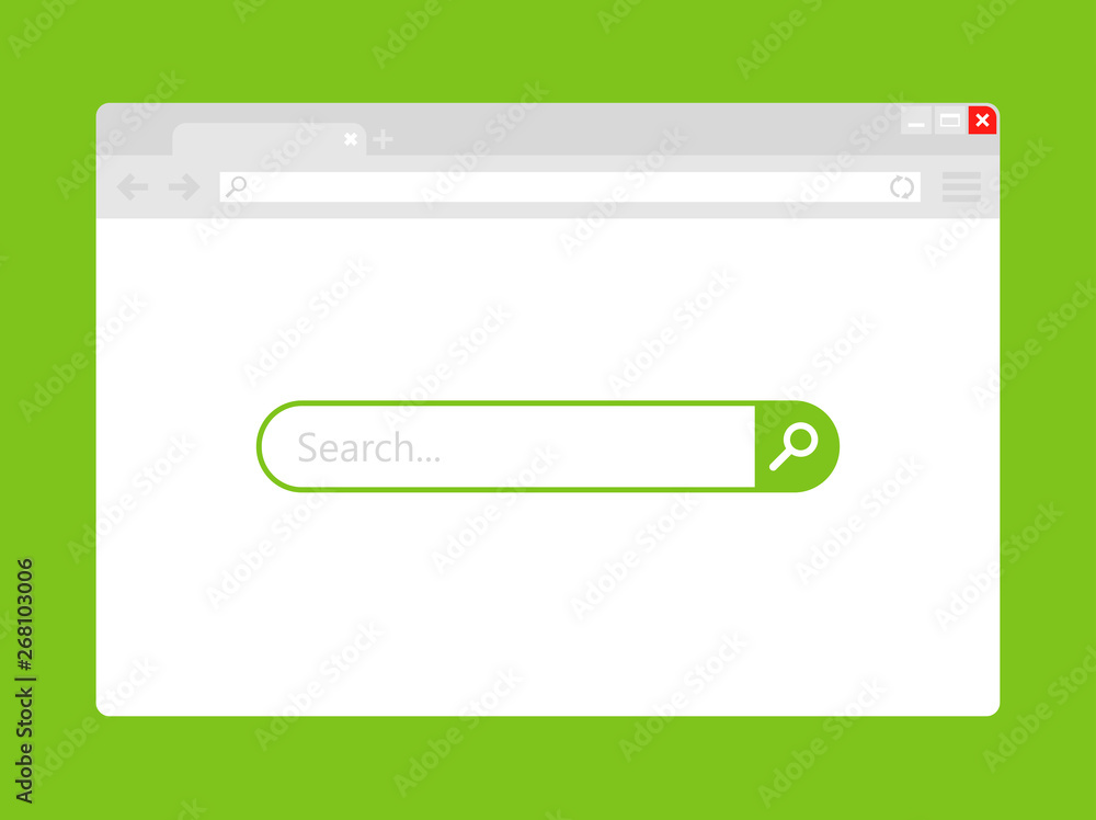 Poster simple browser window. browser search vector icon