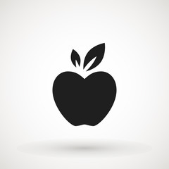 Apple fruit icon. Organic nutrition healthy food. Hand draw illustration. Apple Isolated on white background. - Vector.