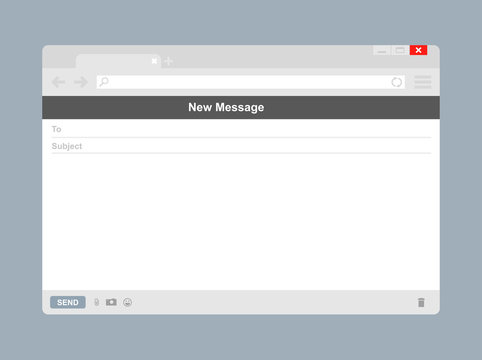 Email Template Or Blank E-mail Browser Window Vector Icon