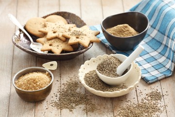 Anise – seeds and ground, demerara sugar, biscuits with anise