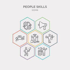 simple set of seller, tennis player, calligraphist, gardener icons, contains such as icons diver, announcer, process and more. 64x64 pixel perfect. infographics vector