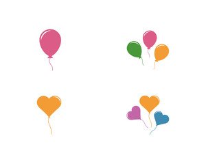 Balloon vector icon template design 