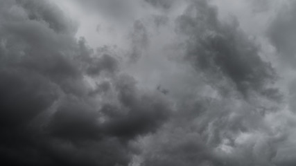 storm clouds float across the sky