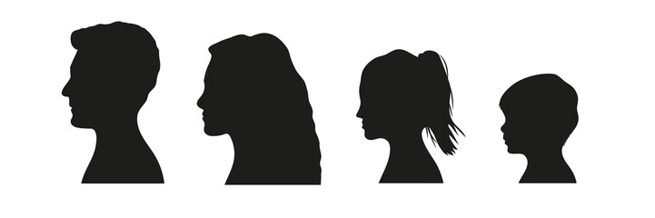 Familien Silhouetten Set 2