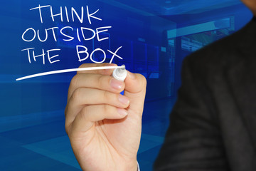 Think Outside The Box, Motivational Words Quotes Concept