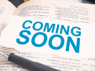 Coming Soon. Words Typography Concept