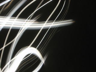 lines in black and white. Abstract. light painting