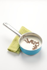 Milk with caraway seeds