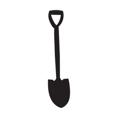 vector, isolated, garden trowel, for working in the garden, silhouette