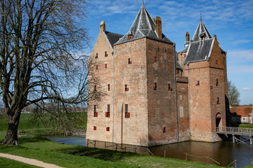 Fototapeta na wymiar Mediaval castle Loevestein, The Netherlands