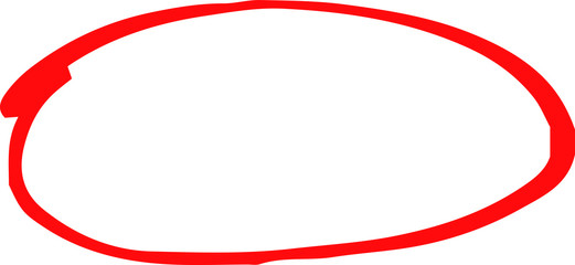 Red Horizontal oval illustration