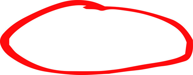 Red Horizontal oval illustration