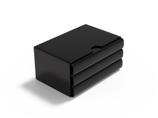 Blank boxed book set mock up template on isolated white background, ready for your design presentation, 3d illustration