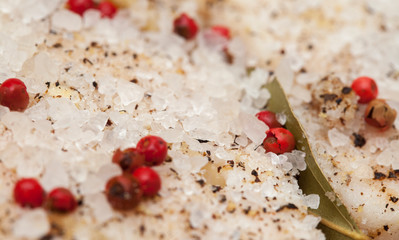 salted spiced foodstuff surface