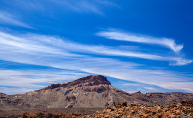 Fototapeta premium Tenerife, view from hiking path to the summit