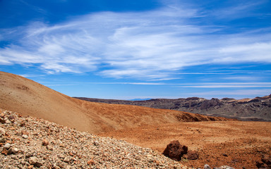 Tenerife, view from hiking path to the summit