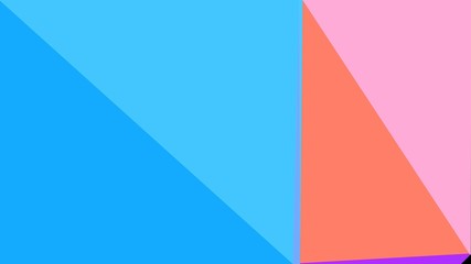geometric dodger blue, pastel magenta and corn flower blue color background. for creative poster, cards, wallpaper or texture design