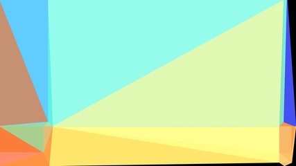 Obraz premium tea green, pale golden rod and aqua marine multi color background art. abstract triangle style composition for poster, cards, wallpaper or texture