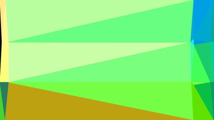 geometric triangles style in pastel green, tea green and dark golden rod color. abstract triangles composition. for poster, cards, wallpaper or texture