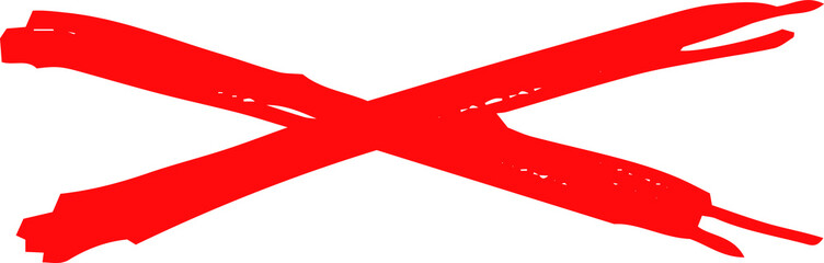 Red Horizontal cross mark 