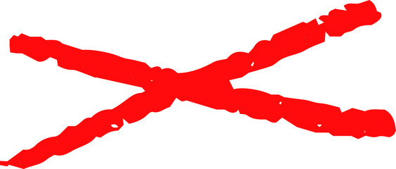 Red Horizontal cross mark 