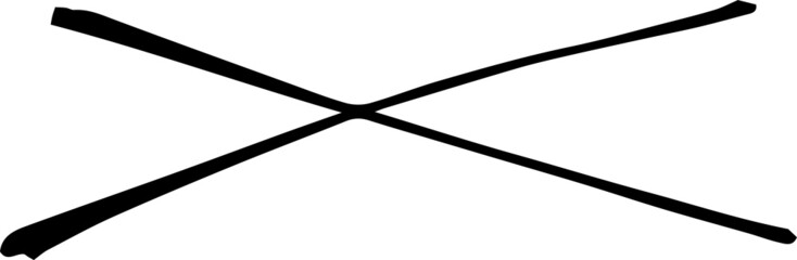 Black Horizontal cross mar