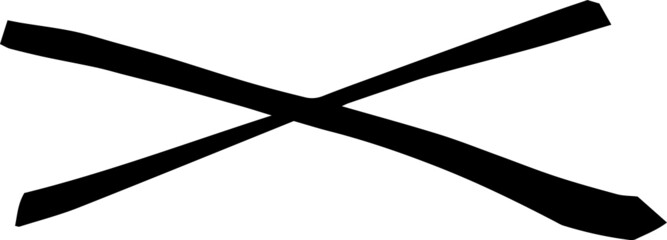 Black Horizontal cross mar